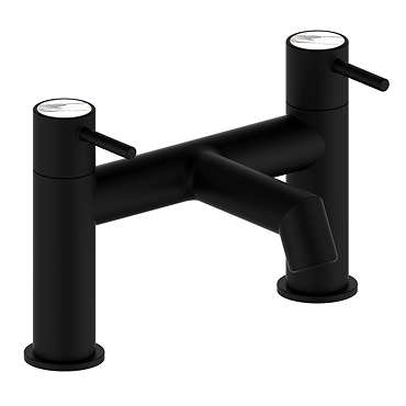 Radius Customisable Bath Filler Tap - Matt Black