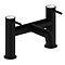 Radius Custom Matt Black Bath Filler Tap Arctic White Marble Effect