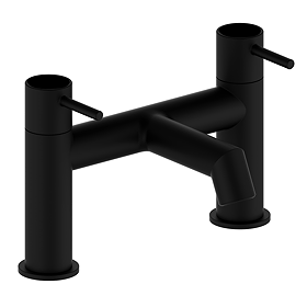 Radius Custom Matt Black Bath Filler Tap Gloss Black