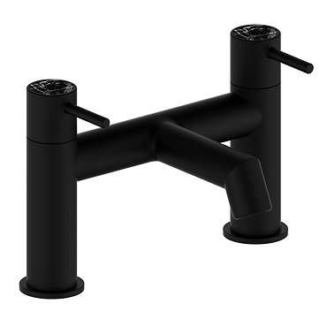 Radius Customisable Bath Filler Tap - Matt Black