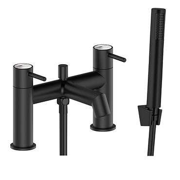 Radius Custom Matt Black Bath Shower Mixer Tap