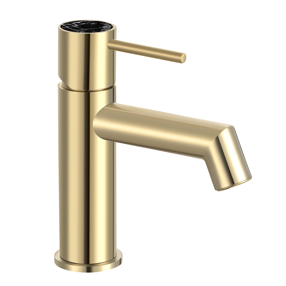 Radius Mono Basin Mixer Tap - Brushed Brass | Victorian Plumbing UK