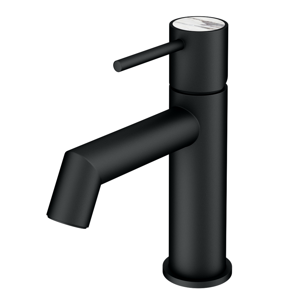 Radius Mono Basin Mixer Tap - Matt Black | Victorian Plumbing UK