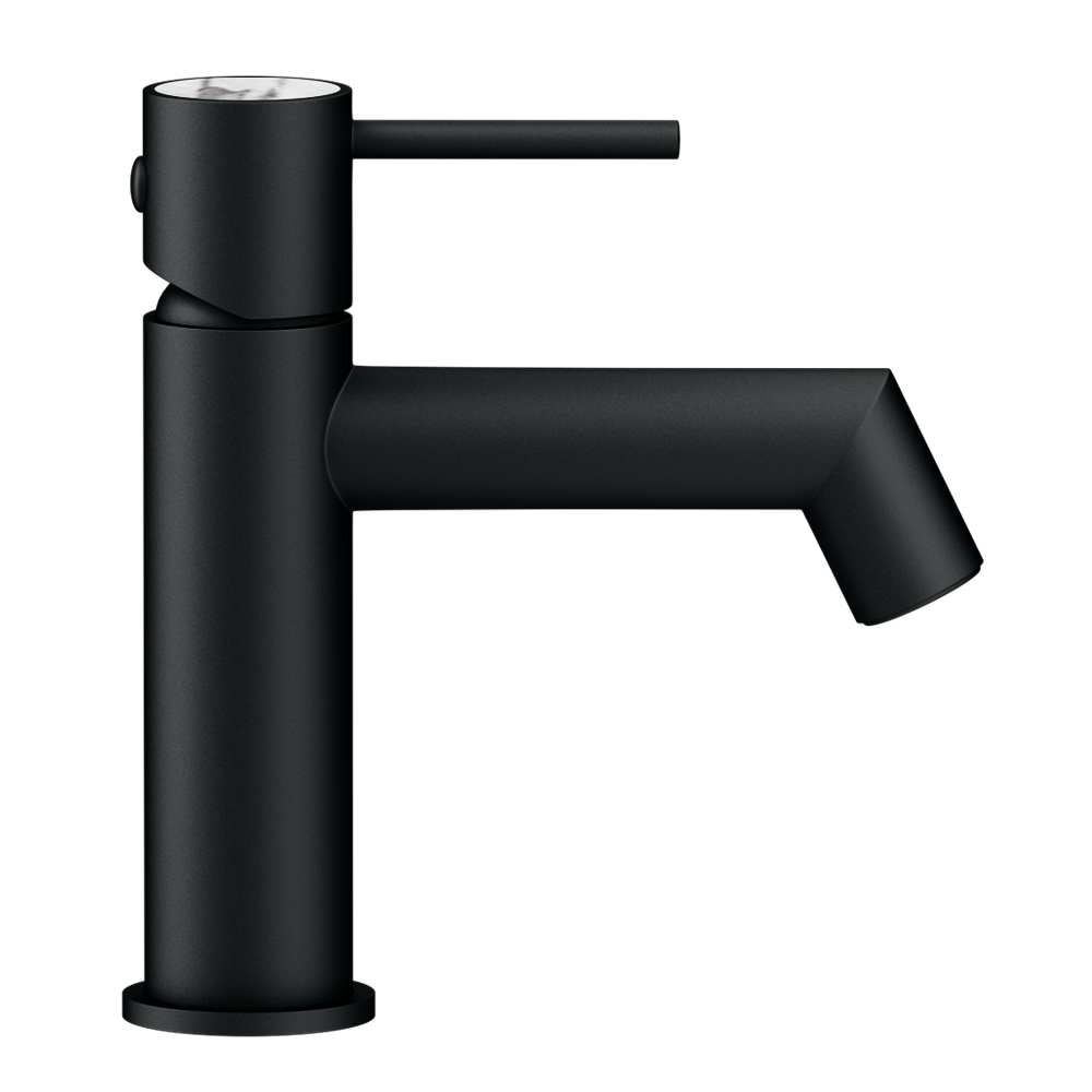 Radius Mono Basin Mixer Tap - Matt Black | Victorian Plumbing UK