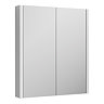 Radius White Minimalist Mirror Cabinet with 2 Doors W617 x D110mm
