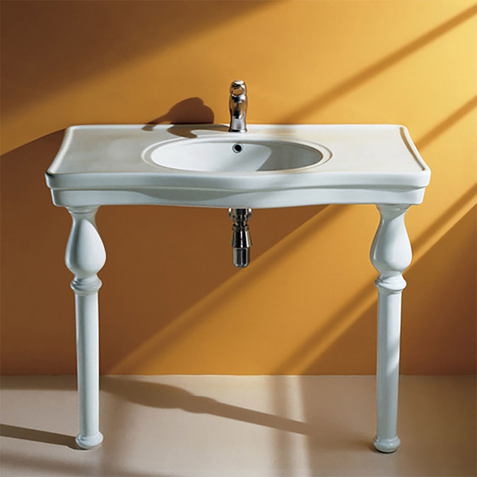 RAK 105cm Deluxe Console Basin Inc. Ceramic Legs Large Image