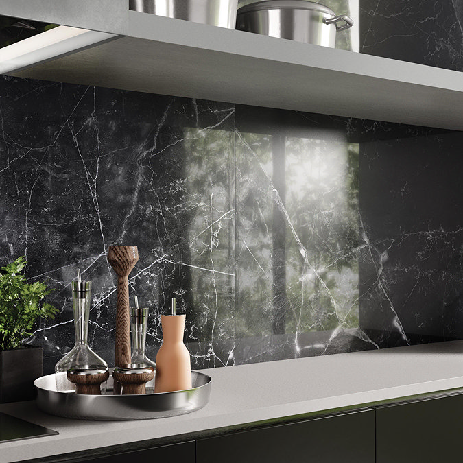 RAK Amani Marble Dark Grey Large Format Tiles 600 x 1200mm