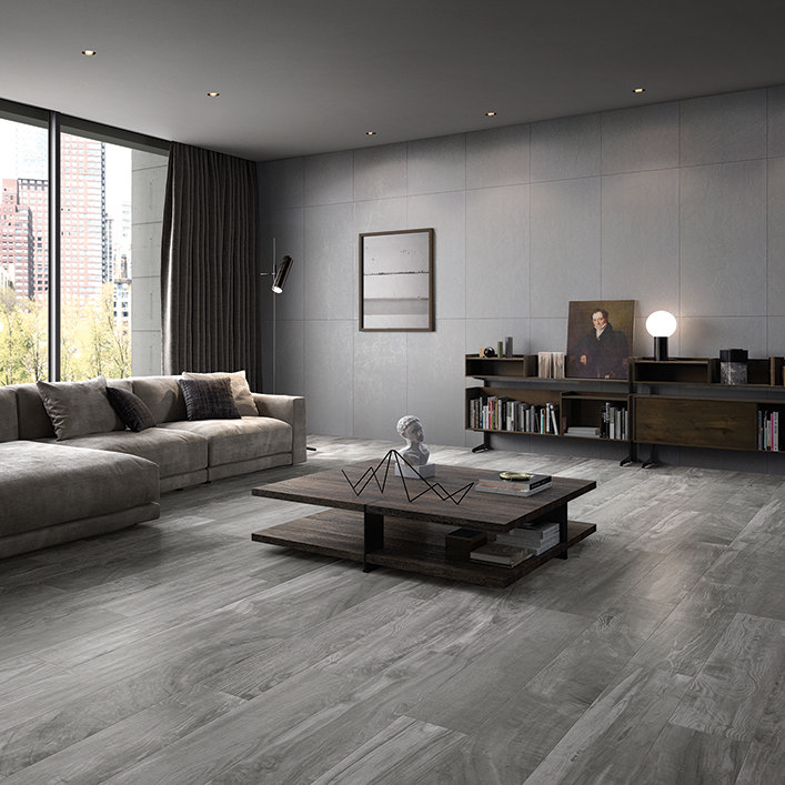 RAK Circle Wood Grey Tiles 195 x 1200mm