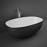 RAK Cloud Matt Black Freestanding Bath (1400 x 753mm)