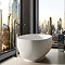 RAK Cloud 1400 x 753mm Freestanding Bath - Matt White Profile Large Image