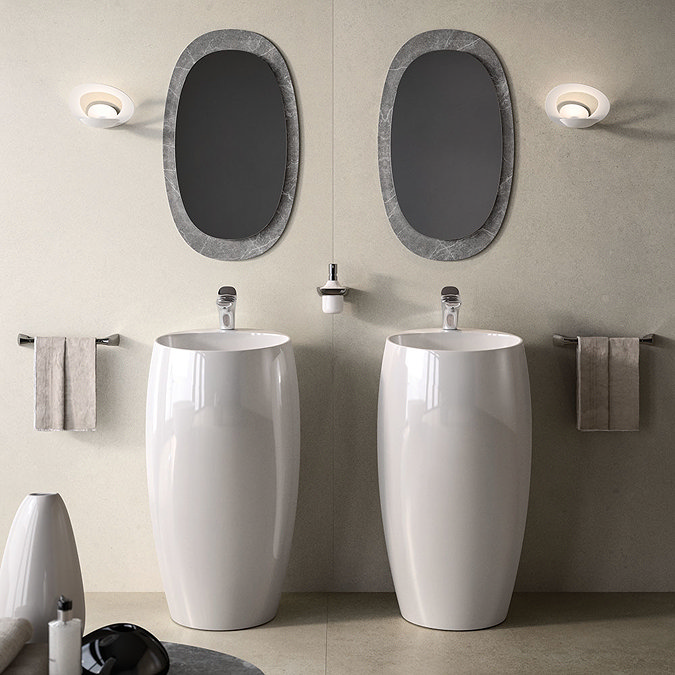 RAK Cloud 50cm 1TH Free Standing Basin - Gloss White  Profile Large Image