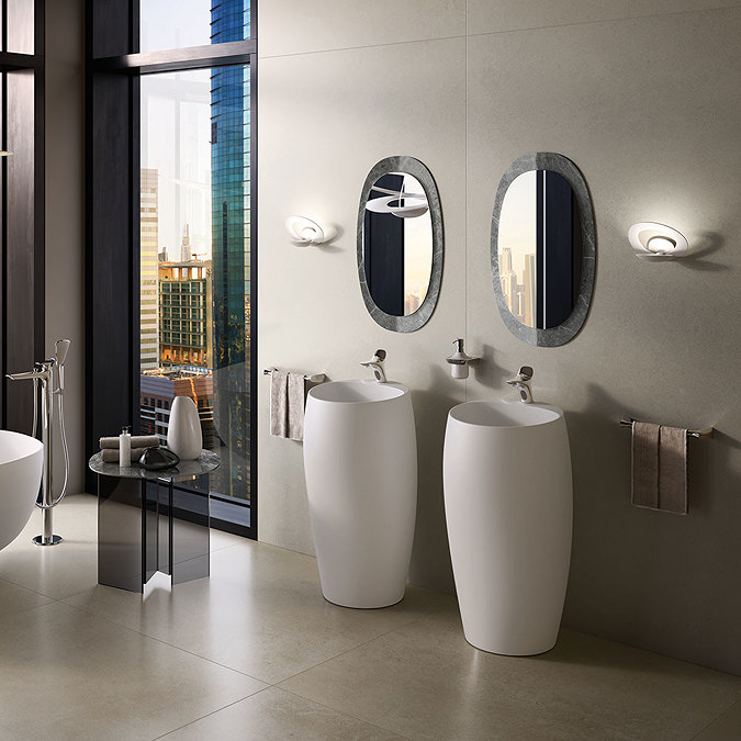 RAK Cloud 50cm 1TH Free Standing Basin - Gloss White  Feature Large Image