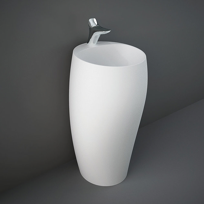 RAK Cloud 50cm 1TH Free Standing Basin - Matt White Large Image