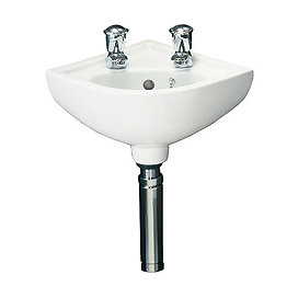 RAK Compact 2 Tap Hole Corner Basin - COMCNRB2 Large Image