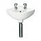 RAK Compact 2 Tap Hole Corner Basin - COMCNRB2 Large Image