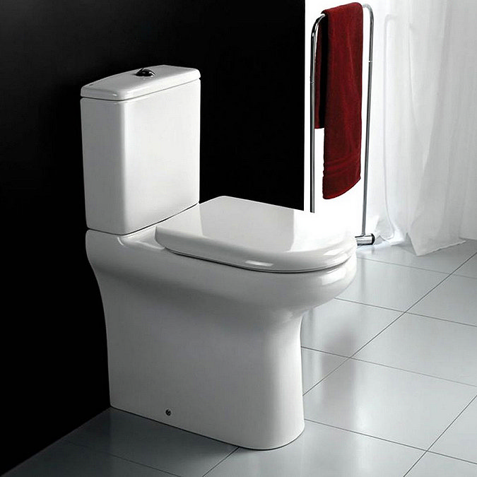 RAK Compact Deluxe Extended Height Close Coupled Toilet with Soft Close Seat Large Image