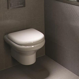 RAK NEW Compact Wall Hung WC with Soft Close Urea Seat Medium Image