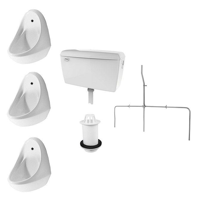 RAK Concealed Urinal Pack with 3 Jazira Urinal Bowls