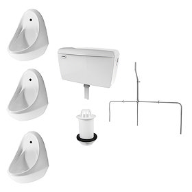 RAK Concealed Urinal Pack with 3 Jazira Urinal Bowls