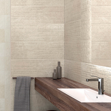 RAK Cumbria Oyster Groove Decor Wall Tiles 300 x 600mm