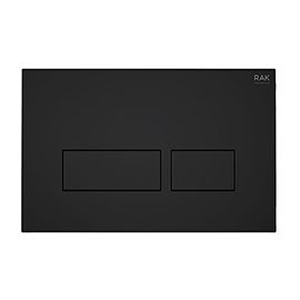 RAK Ecofix Matt Black Dual Flush Plate with Rectangular Buttons Medium Image