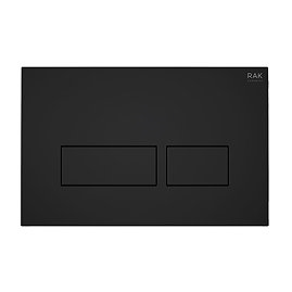 RAK Ecofix Matt Black Dual Flush Plate with Rectangular Buttons Large Image