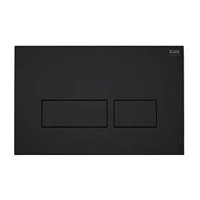 RAK Ecofix Matt Black Dual Flush Plate with Rectangular Buttons Large Image