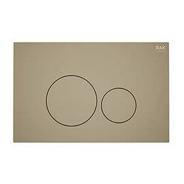 RAK Ecofix Matt Cappuccino Dual Flush Plate with Round Buttons Medium Image