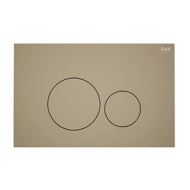 RAK Ecofix Matt Cappuccino Dual Flush Plate with Round Buttons Large Image