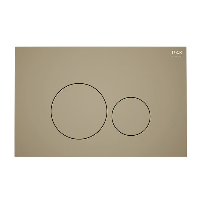 RAK Ecofix Matt Cappuccino Dual Flush Plate with Round Buttons Large Image