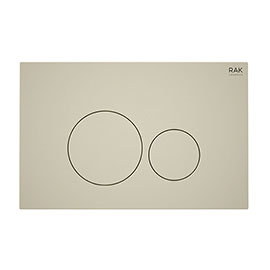 RAK Ecofix Matt Greige Dual Flush Plate with Round Buttons Medium Image