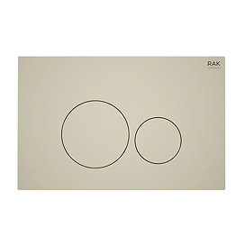 RAK Ecofix Matt Greige Dual Flush Plate with Round Buttons Large Image