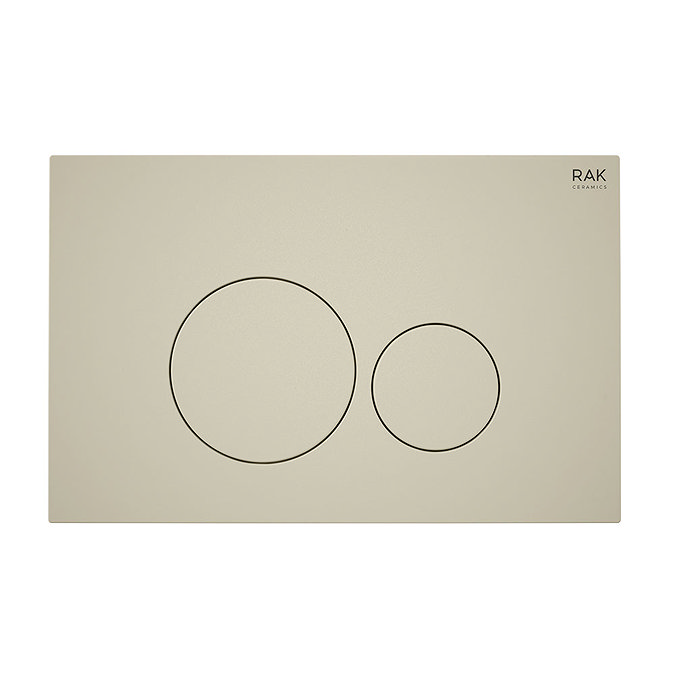 RAK Ecofix Matt Greige Dual Flush Plate with Round Buttons Large Image