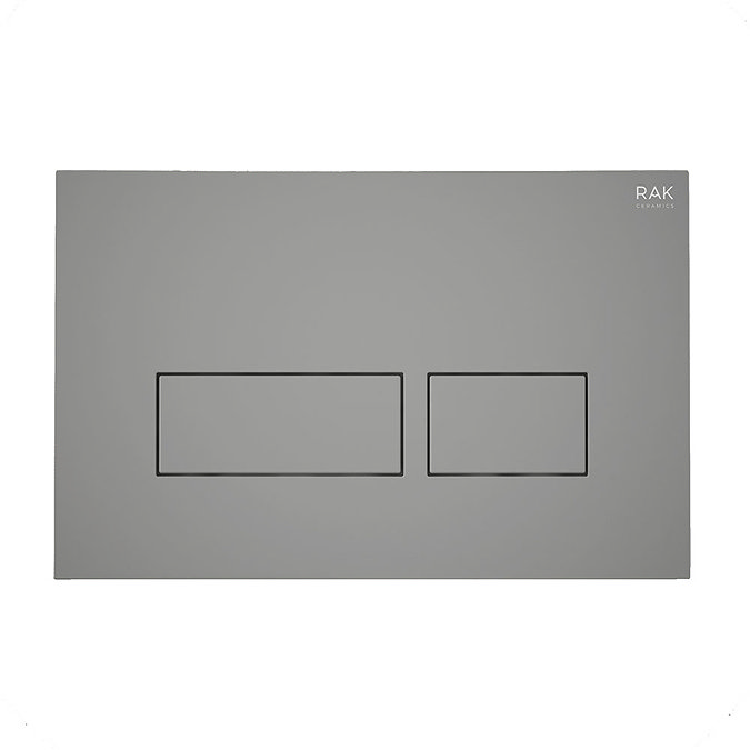 RAK Ecofix Matt Grey Dual Flush Plate with Rectangular Buttons Large Image