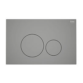 RAK Ecofix Matt Grey Dual Flush Plate with Round Buttons Medium Image
