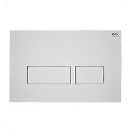 RAK Ecofix Matt White Dual Flush Plate with Rectangular Buttons Medium Image
