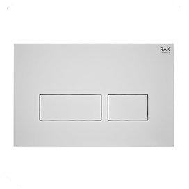RAK Ecofix Matt White Dual Flush Plate with Rectangular Buttons Large Image