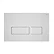 RAK Ecofix Matt White Dual Flush Plate with Rectangular Buttons Large Image