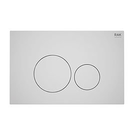 RAK Ecofix Matt White Dual Flush Plate with Round Buttons Medium Image