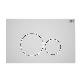 RAK Ecofix Matt White Dual Flush Plate with Round Buttons Large Image