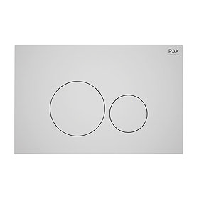 RAK Ecofix Matt White Dual Flush Plate with Round Buttons Large Image