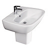 RAK - Elena wall mounted basin and half pedestal - 2 Size Options Large Image