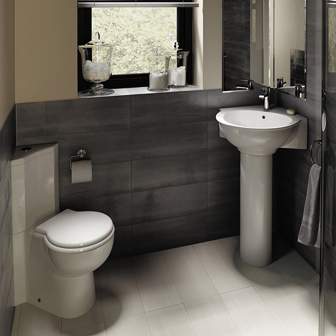 RAK Evolution 4 Piece Suite - Corner Toilet & Basin Large Image