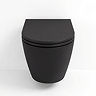 RAK Feeling Rimless Wall Hung Toilet with Soft Close Seat - Matt Black