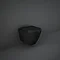 RAK Feeling Rimless Wall Hung Toilet with Soft Close Seat - Matt Black Large Image