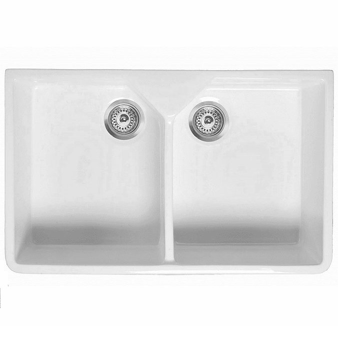 RAK Gourmet 10 Double Bowl Belfast Ceramic Kitchen Sink  Profile Large Image