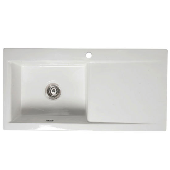 RAK Sensation - Gloss White Modern Freestanding Basin - 550mm x 460mm (No  Tap-Holes)