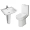 RAK - Highline 4 Piece Bathroom Suite - close coupled WC & basin with pedestal Profile Large Image