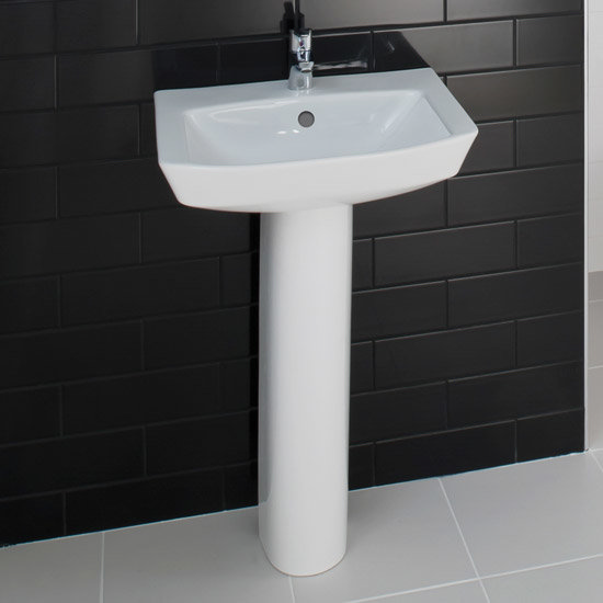 RAK - Highline 55cm basin 1th with full pedestal Feature Large Image