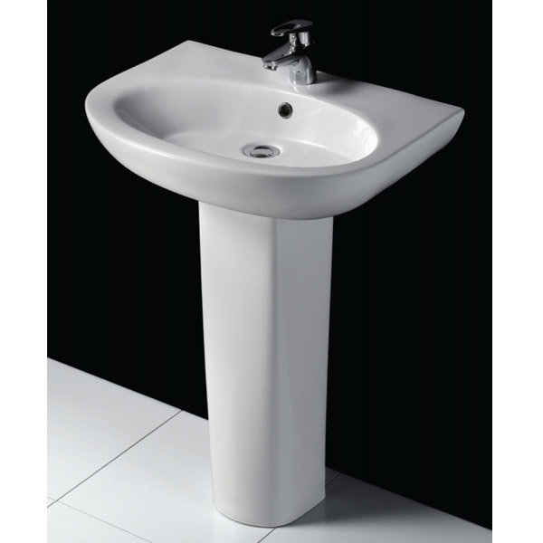 RAK - Infinity 4 Piece Set - Close Coupled WC & 60cm Basin with Full Pedestal Feature Large Image